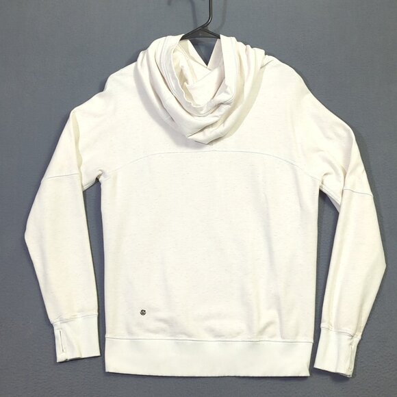 Lululemon Hoodie Women's 2 White Pink Heather Side Zips Athletic Athleisure - Picture 7 of 12